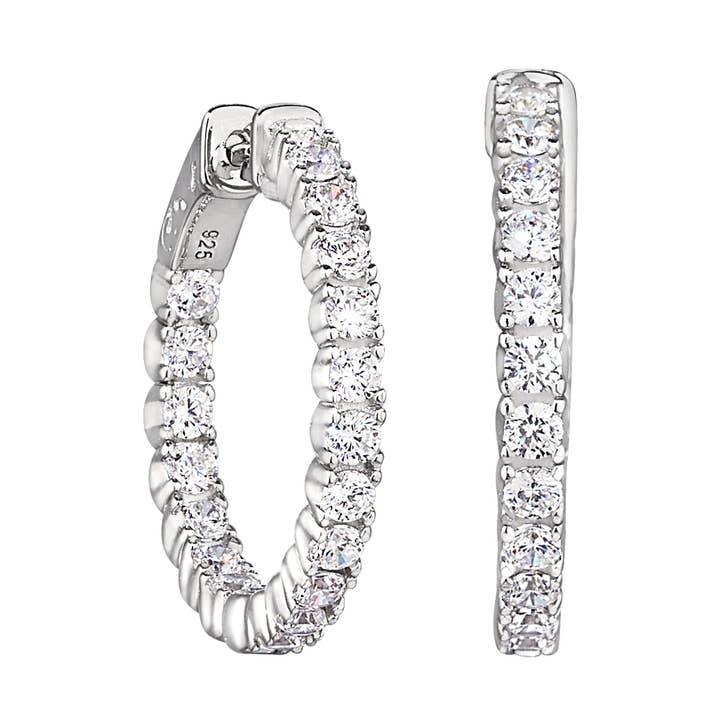 Cerceau Micropave 2.5 en argent sterling avec finition platine pour la vente par Kelly Waters