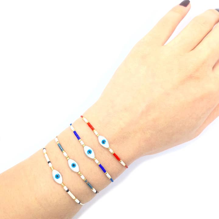 KIKICHIC - Wholesale Charm/Dangle Bracelet - Evil Eye Good Luck String Bracelet8