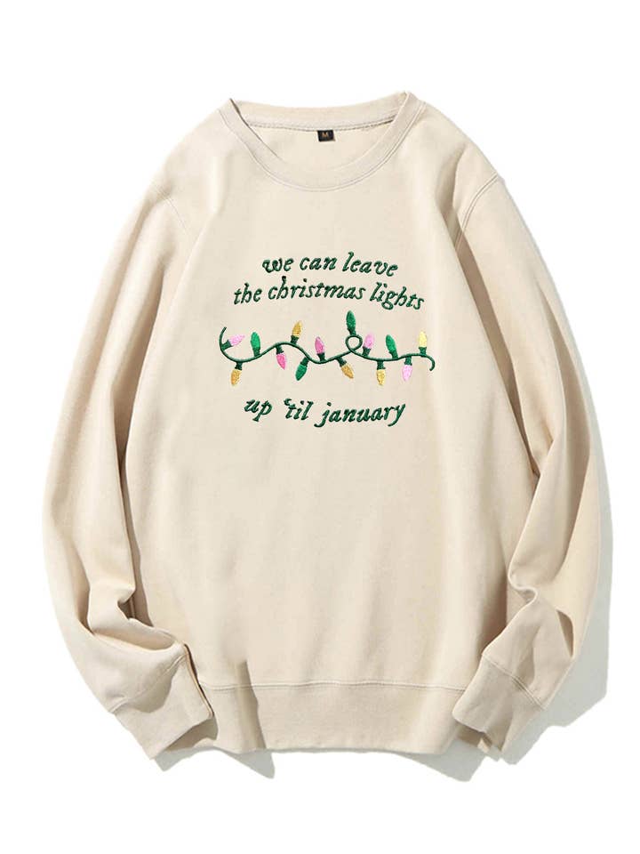 KINGLINGERIE - Wholesale Sweatshirt - Women's - Christmas Taylor Embroidered Unisex Crewneck Sweatshirt