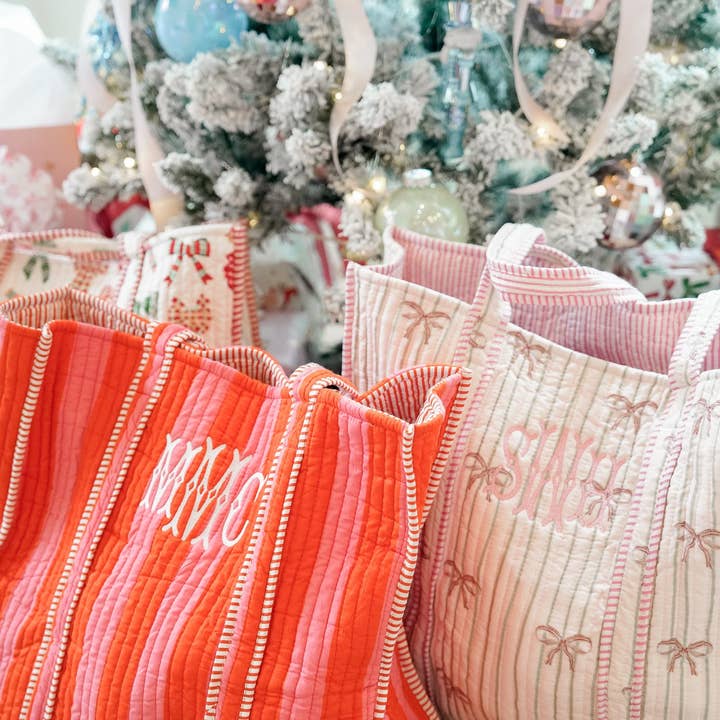 KENZKUSTOMZ - Wholesale Makeup/Cosmetic Bag - Quilted Block-Print Tote - Holiday Collection5