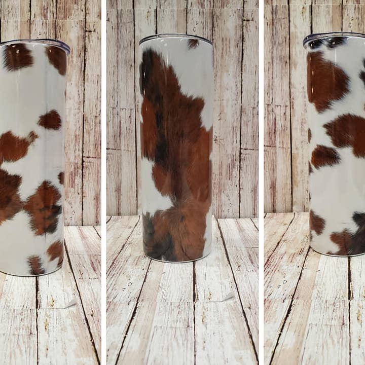 Gobelet de 20 onces ~ Western ~ Imprimé vache pour la vente par Paxton's One Stop Shop LLC