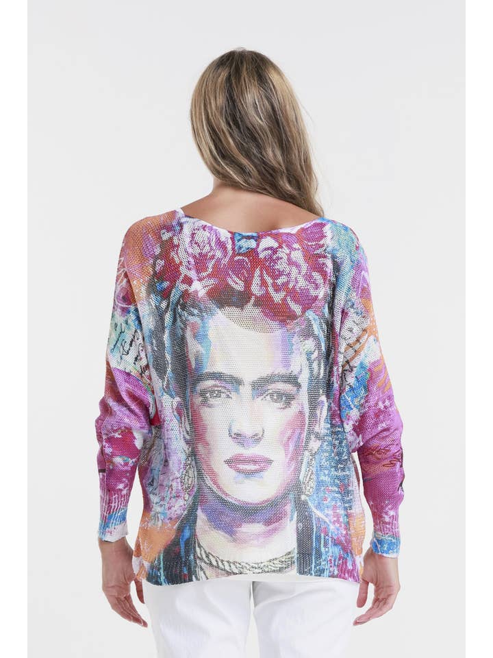 TINA Stephens Italy/Tees By Tina - Wholesale Blouse - Women's - Frida Danielle LS Batwing Open Knit Sweater (BLS424R)3