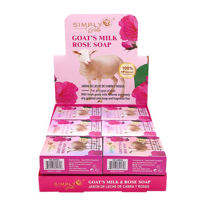 PINEAPPLE Beauty - Vente Nettoyants pour le visage - Savon au Lait de Chèvre Rose Simply Bella SIM024 - 12