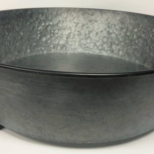 Zinc Shallow Bowl with Feet for wholesale by Satchville