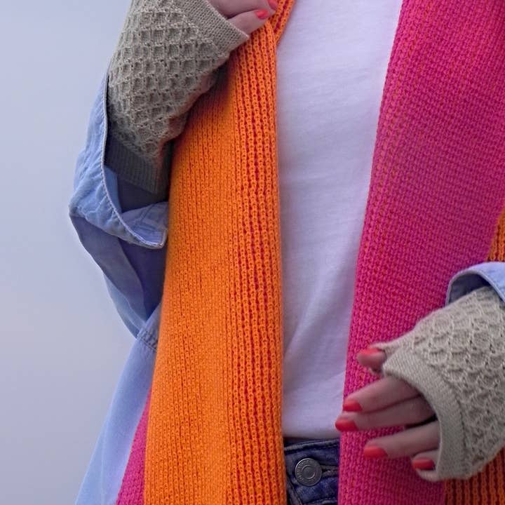 TINKU - Celebrating Bolivian Heritage - Venta al por mayor Bufanda - Mujer - Bufanda de doble cara 100% BABY ALPACA (YANANTIN) de Bolivia (Copia)