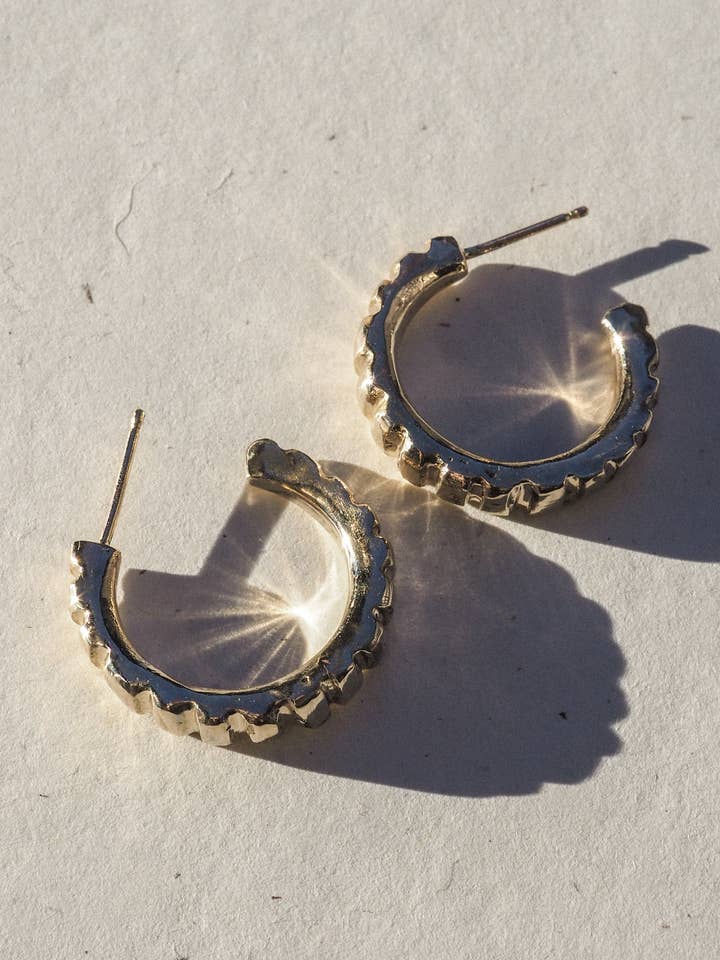 nolita hoops | organic hoops | bronze for wholesale by Emily Hartwell