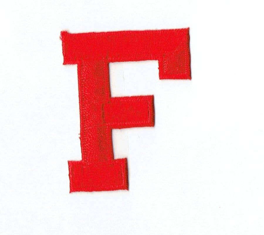Wholesale Applique - Wholesale Patch - 2” Alphabet Red Letters - Block Style5