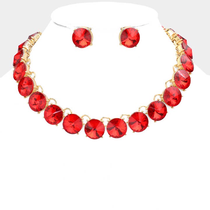 Sensibling Corp. - Wholesale Link & Chain Necklace - Round Stone Link Evening Necklace14