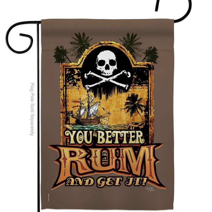 Two Group Flag Co - Wholesale Vlag - Je kunt beter Rum & Get It Coastal Pirate Cocktail Decor Vlag