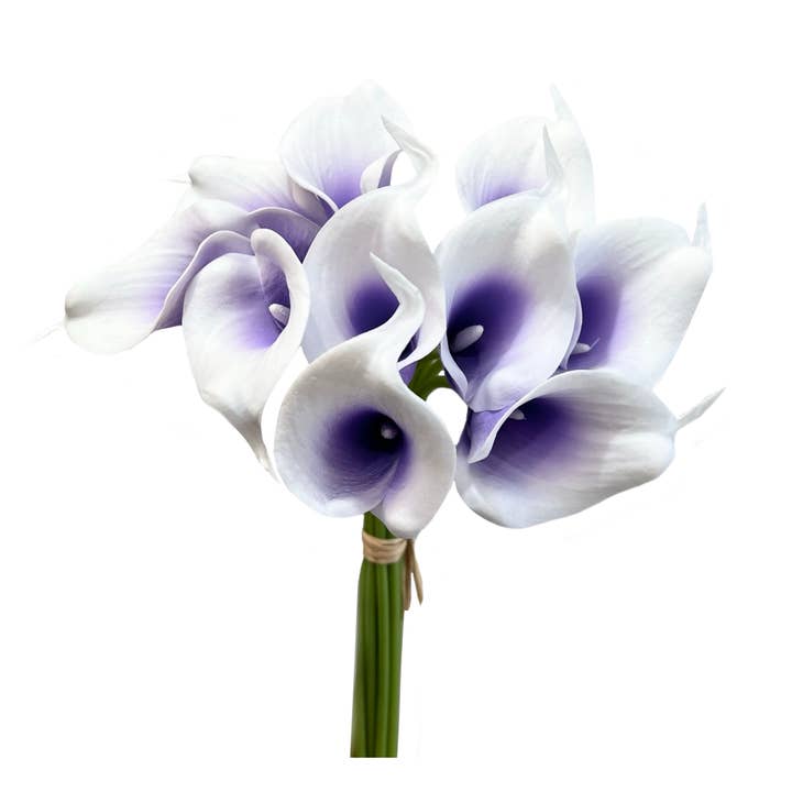 Angel Isabella - Wholesale Artificial Flowers - 14"-Pack of 10 stems-real touch calla lily small bloom
