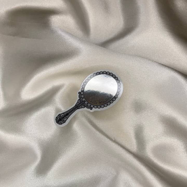 Hello Beautiful Reflective Mirror Sticker for wholesale by StellaJude