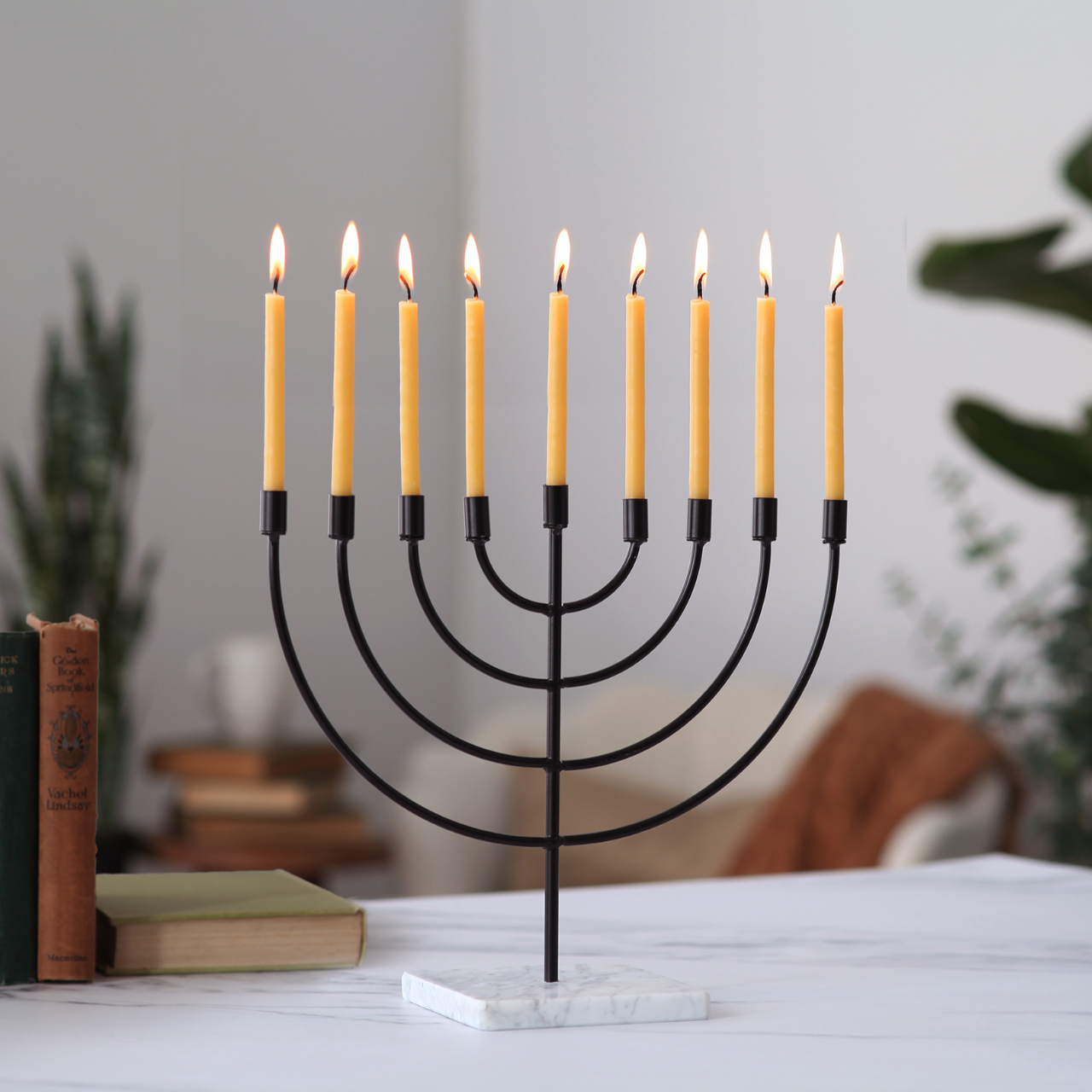 Big Dipper Wax Works - Wholesale Tapered Candle/Candlestick - Taper Candles – 100% Pure Beeswax – Hanukkah 5” Hand-Dipped3