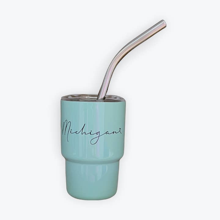 Mini Tumbler Shot Glasses - Michigan Script for wholesale by My State Designs