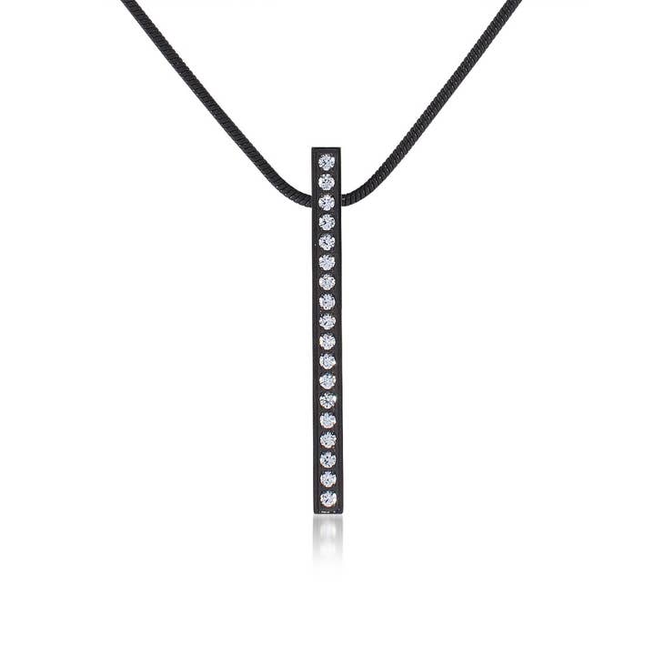 PT107 B.Tiff 18-Stone Bar Pendant for wholesale by B.Tiff