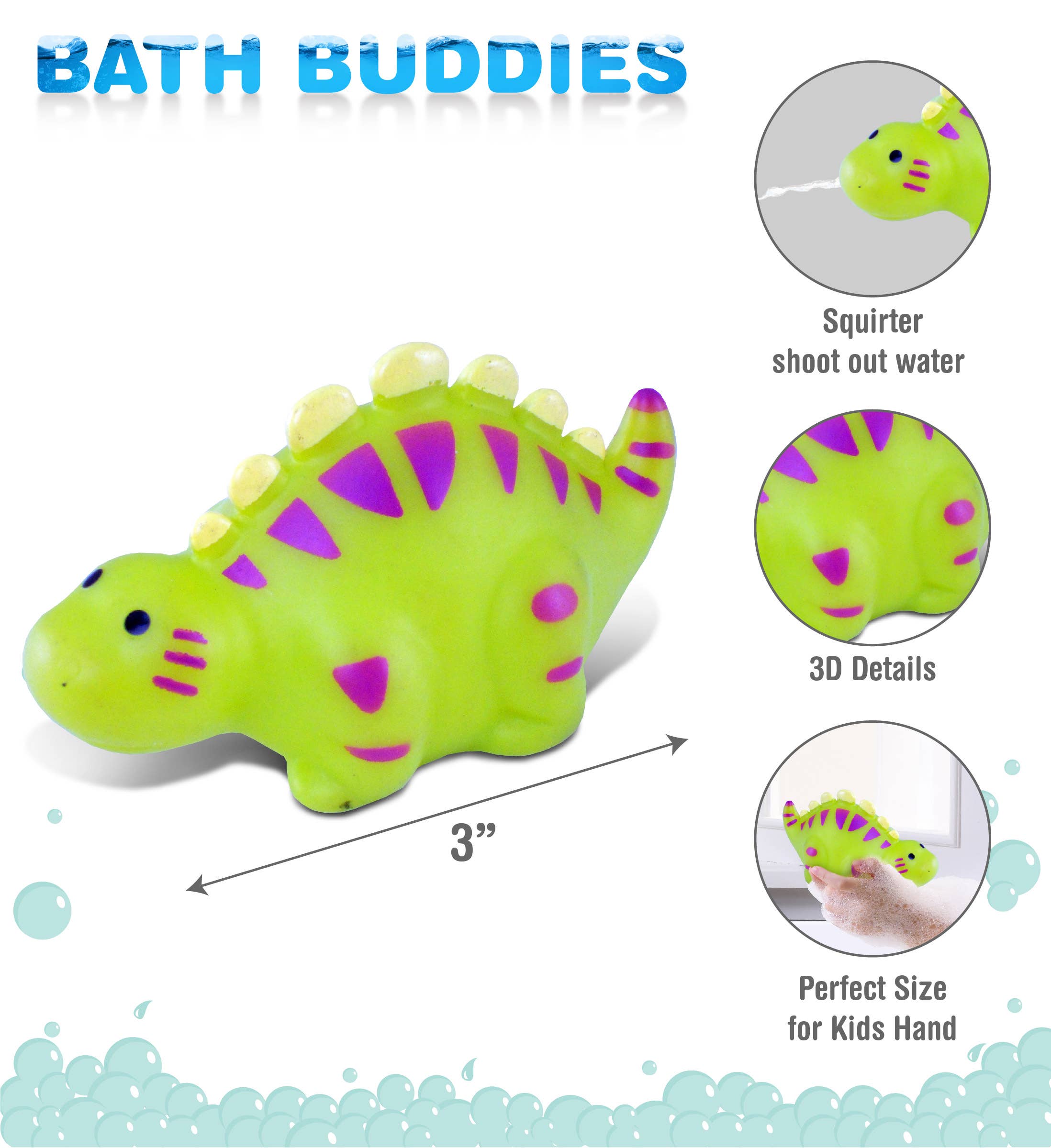 Cota Global - Wholesale Bath Toy - Baby - Squirter - Stegosaurus1