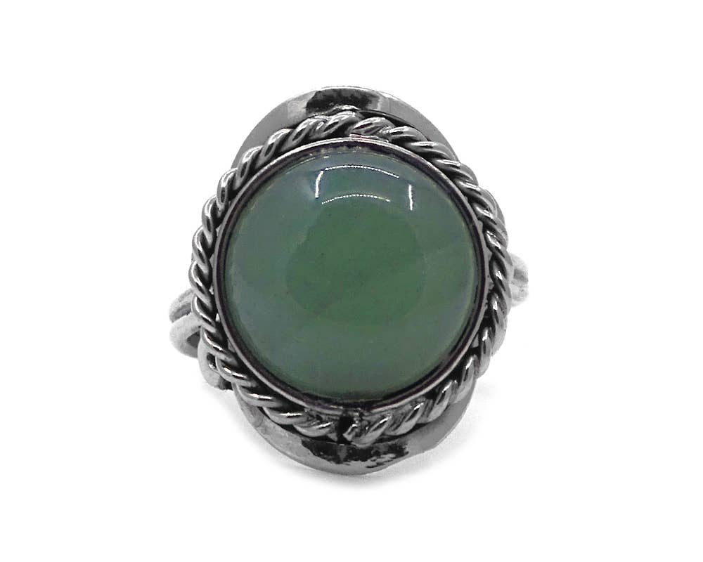 Pichincha - Wholesale Cocktail/Statement Ring - Mini Round Semi Precious Stone Adjustable Metal Ring11