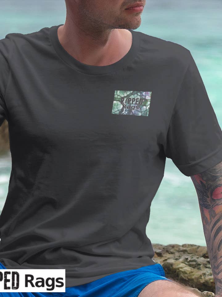 Tribal Shark Ripped T-shirt for wholesale by Ripped Rags