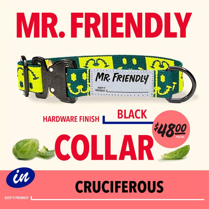 MR. FRIENDLY - HALSBÅND - KORSBLAD - SORT for engroshandel hos MR. FRIENDLY
