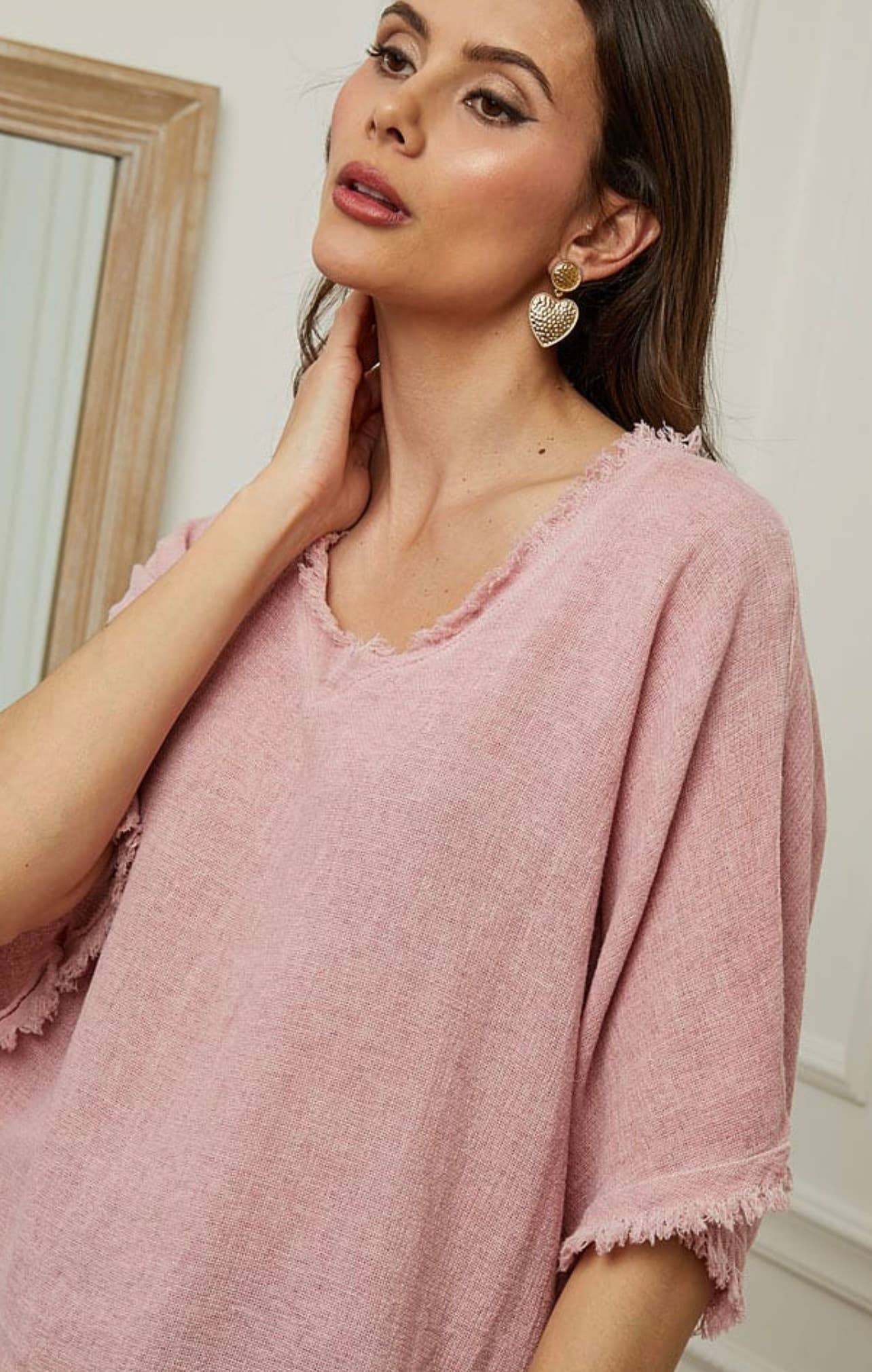 LÉA & LUC - Wholesale Blouse – Women’s - Plain blouse in 50% Linen and 50% Cotton REF. 982813