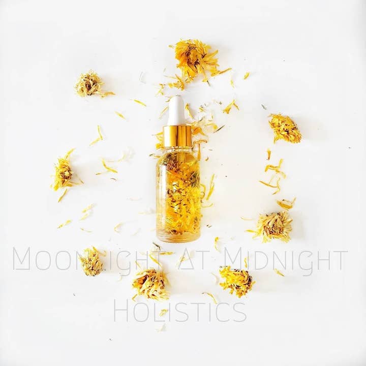 Moonlight at Midnight Holistics – wholesale Ansiktsolja – The Healer Organic Calendula & Neroli Blommig ansiktsoljeserum4