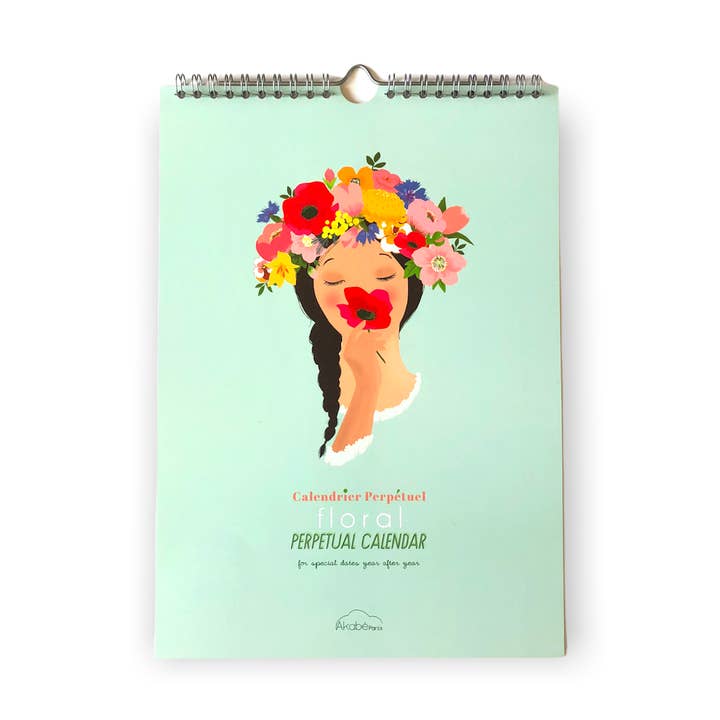 Floral Perpetual Calendar for wholesale by AKABE PARIS