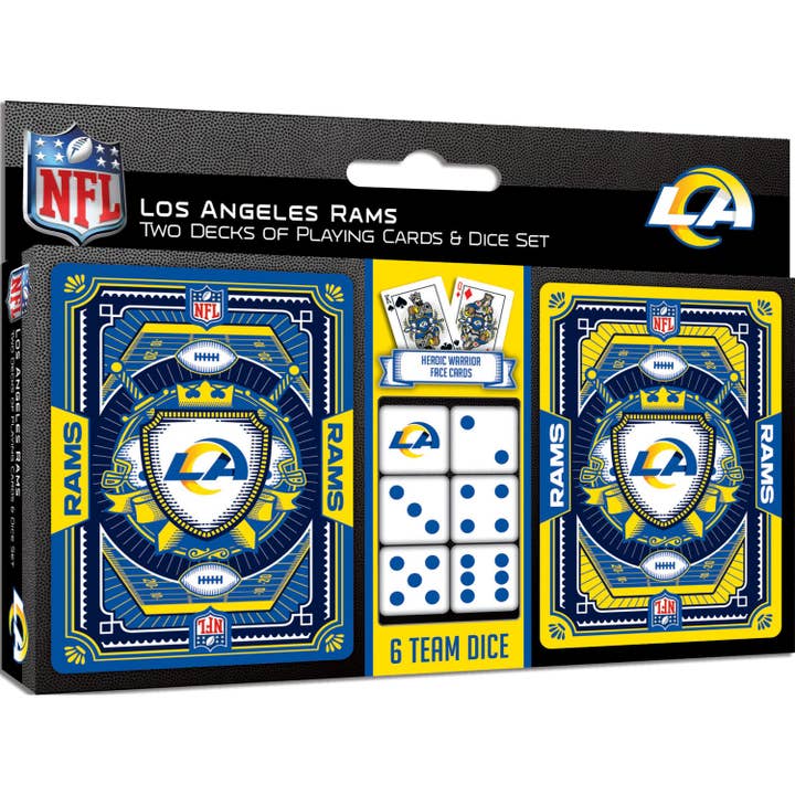 Los Angeles Rams - Ensemble de 2 cartes à jouer et dés pour la vente par Masterpieces Puzzles