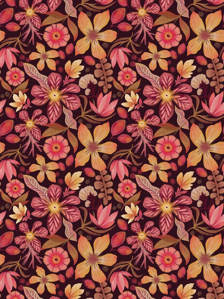 Pano de Cozinha Spiced Petals por atacado de Yumi Baby Holland