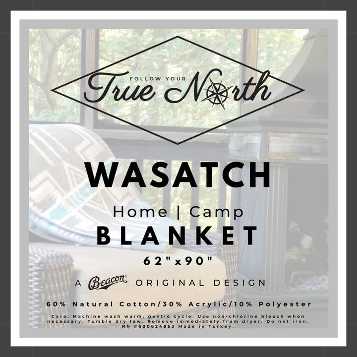 Follow Your True North - Wholesale Throw Blanket - Wasatch Blanket2