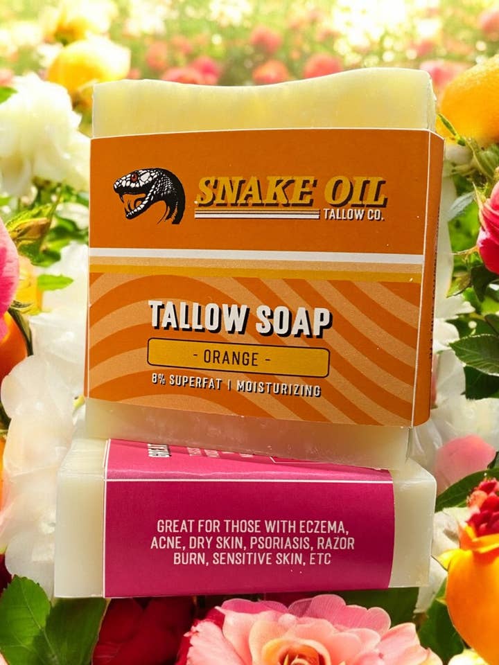 Savon en barre Tallow pour la vente par Snake Oil Tallow Co.