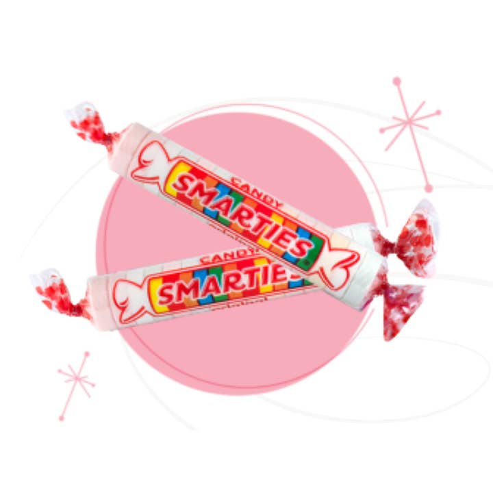 O'Shea's Candies Sweet Shop - Wholesale Hard Candy - Nostalgic 1949 ORIGINAL Smarties Rolls 1/2# Flaired Bag5