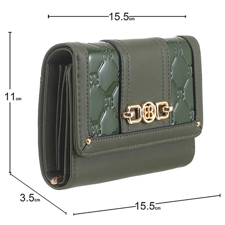 Bessie London - Venta al por mayor Cartera - Mujer - MONEDERO DE CHAROL BESSIE CON SOLAPA PEQUEÑA