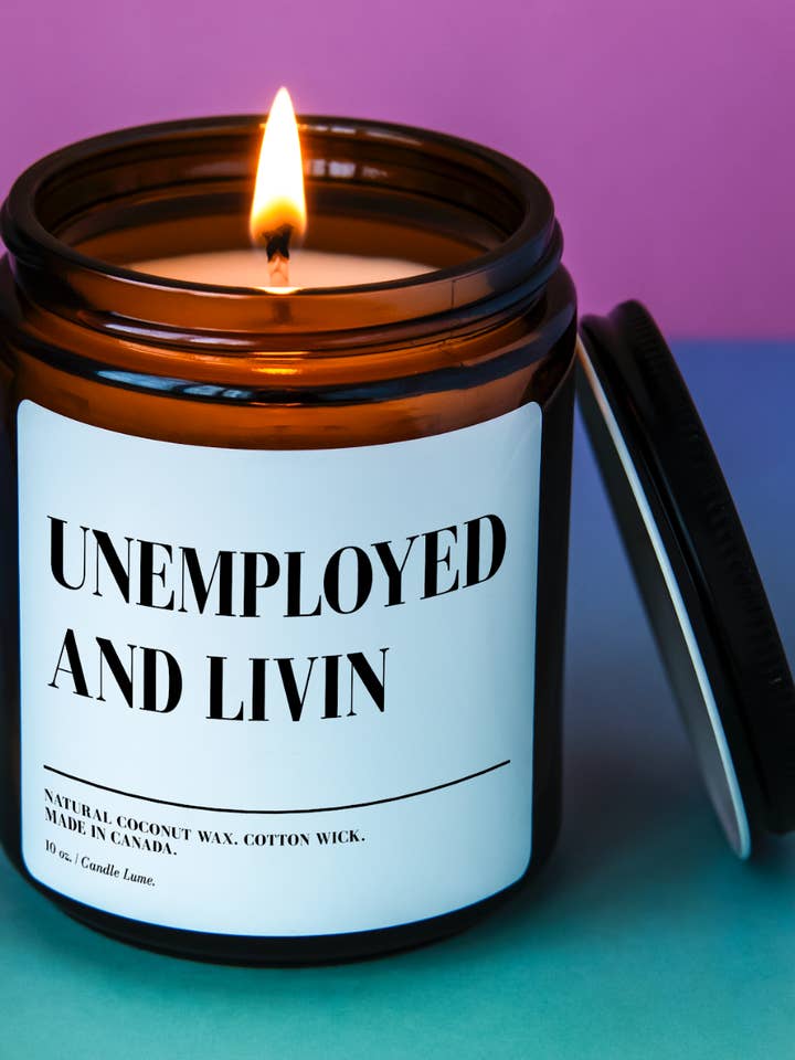 Unemployed and Livin Candle for wholesale by Candle Lume