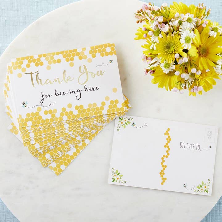 Kate Aspen – Großhandel Briefpapier-/Postkarten-Set – Sweet as Can Bee Einladung & Dankeschön-Karten-Paket (25 ct)