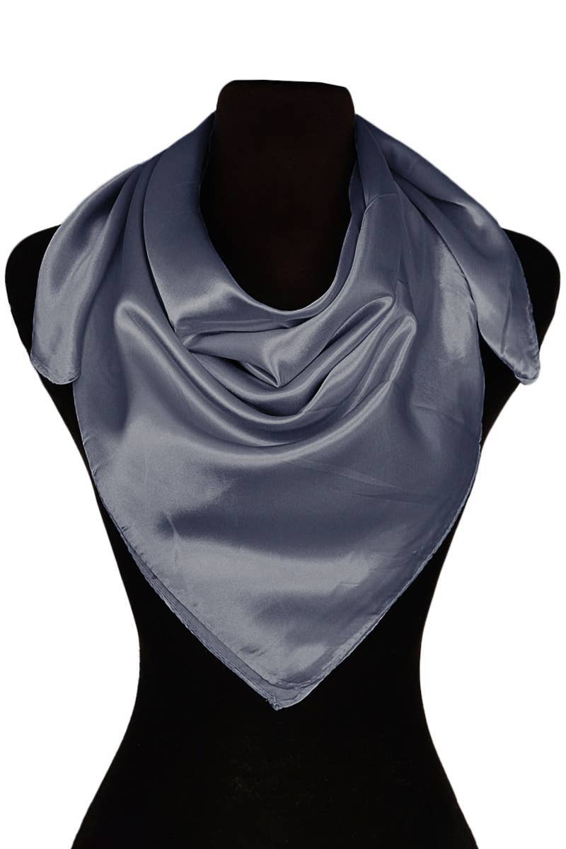 Cap Zone - Vente Écharpe – femme - Foulard carré brillant en satin polyester effet soie7
