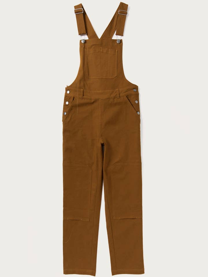Tobin Utility Overall / Brown Canvas for wholesale by Bridge & Burn