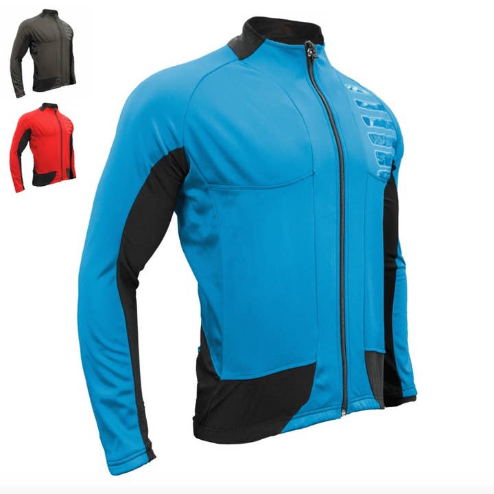 Veste de maillot thermique en softshell d'hiver avec réflecteur pour cyclisme urbain pour la vente par Urban Cycling Apparel