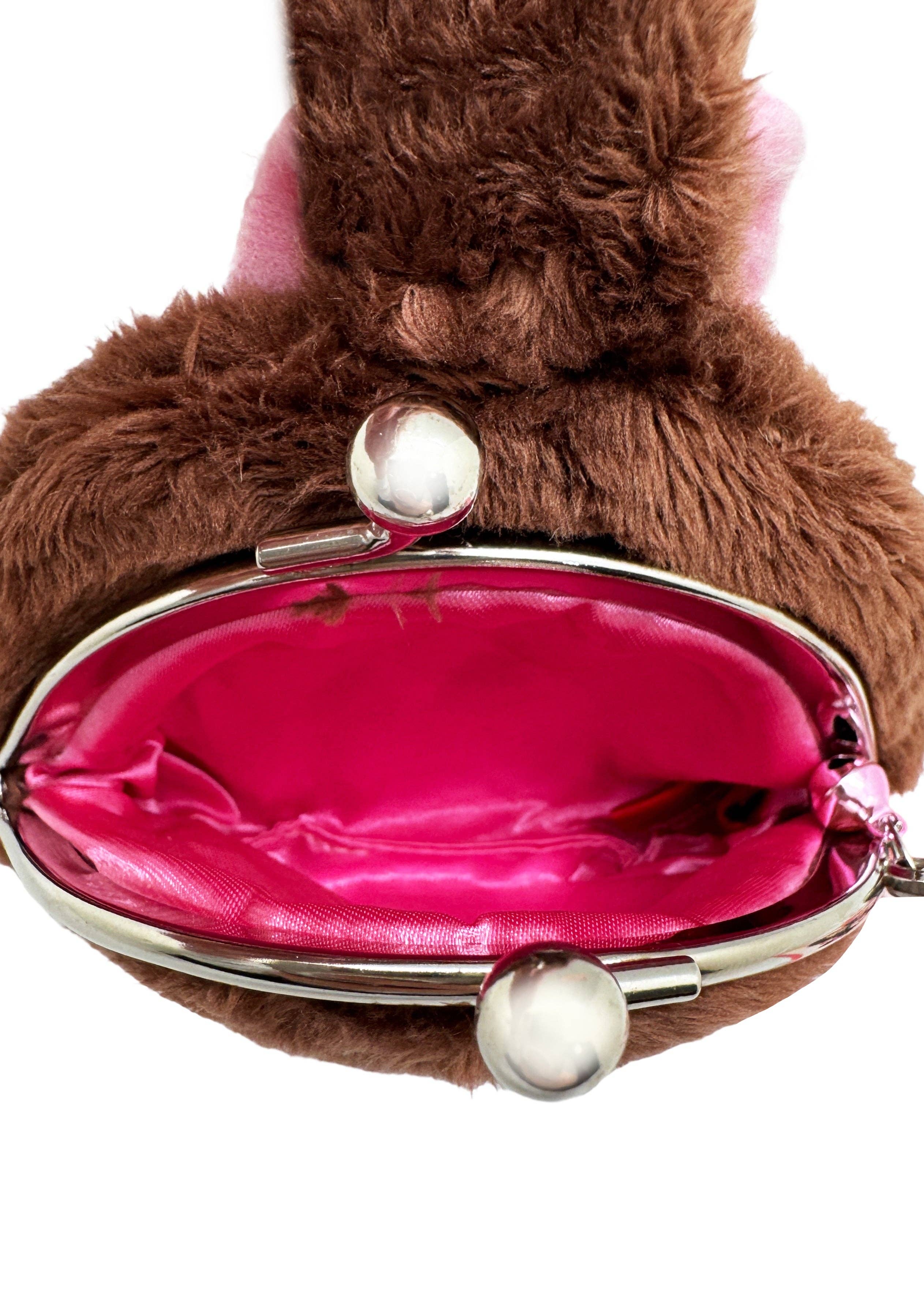 LASR - Wholesale Coin Purse - Women's - Monchhichi-Chan Face Plush Coin Bag3