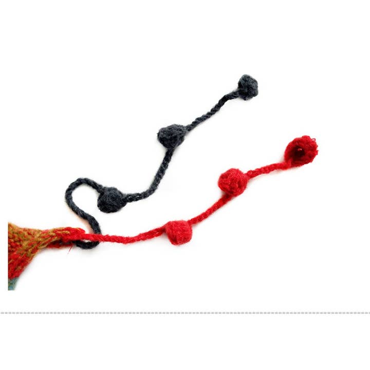 Funkyrel® Atzbranding Limited - Wholesale Beanie - Women's - Haila - Colorful Earflap Knitted Beanie with Pompoms7