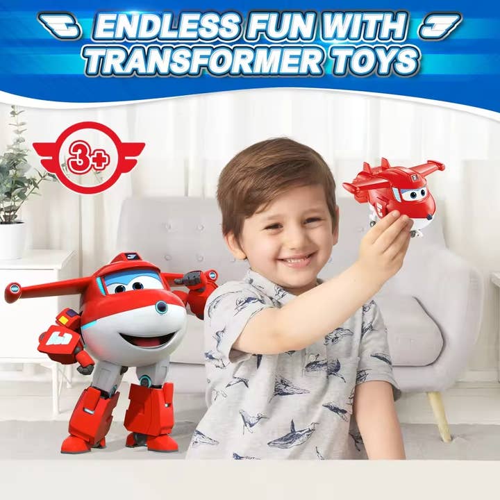 Alpha Toys - Wholesale Toy Plane - Kids - Super Wings 5" Transforming Jett Airplane Toy