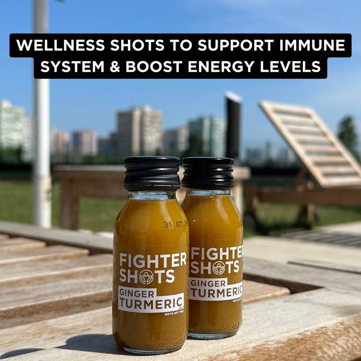 Fighter Shots – wholesale Sports/energy drink – Fighter Shots Ginger + TURMERIC 6 or 12x 60ml