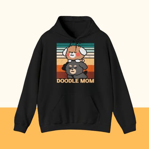 Heavy Blend™ Hooded Sweatshirt "Doodle Mom" für den Großhandel von Pawzlove