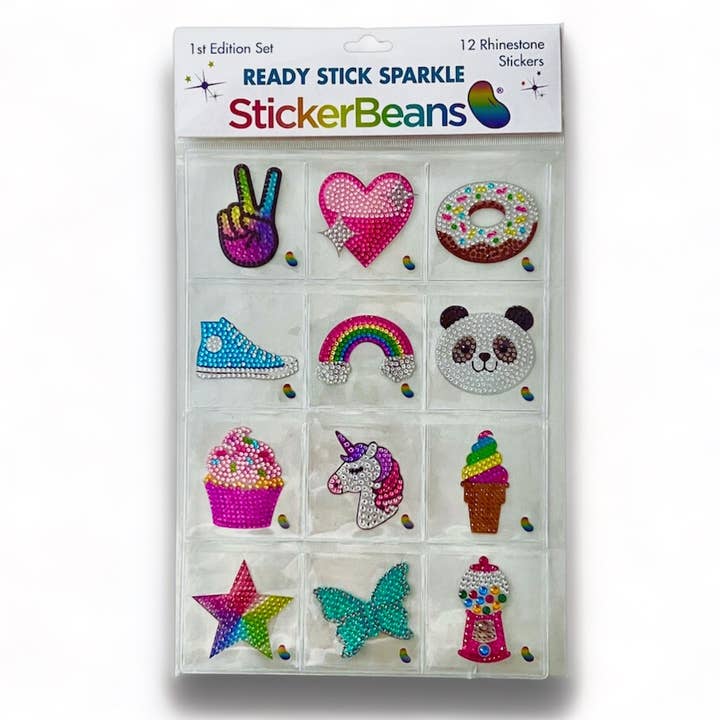 1st Edition Starter Set - 12 2" Rhinestone Stickers for wholesale by StickerBeans