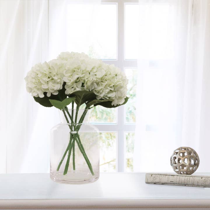 Larksilk - Wholesale Artificial Flowers - 18" Cream Hydrangea -Realistic Faux Flower For Elegant Decor4