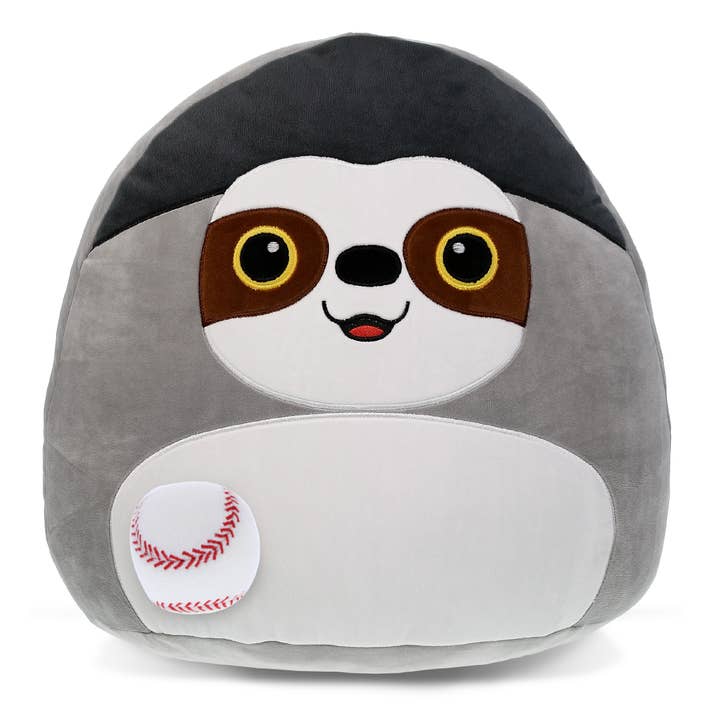 SNUG-MOOSHIES PLUSH - SLOTH 17" with Baseball Plush for wholesale by Cota Global
