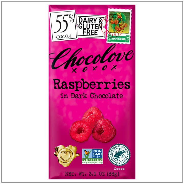 Raspberries in Dark Chocolate for wholesale by Alive Herbals