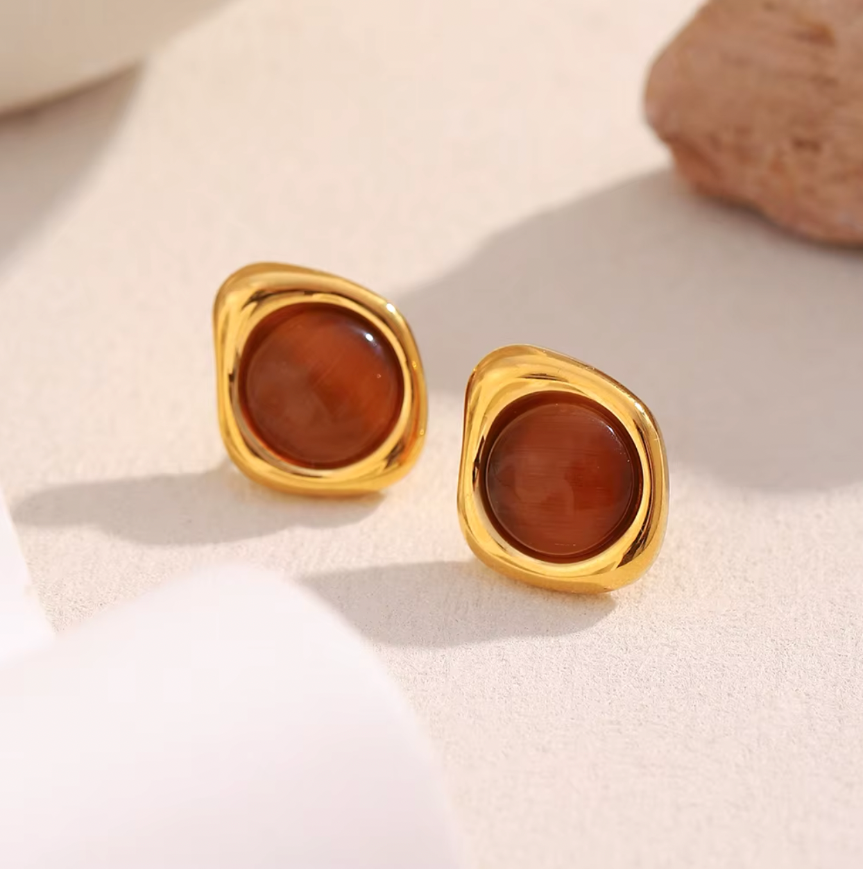 Brown Greta EARRINGS for wholesale on Faire1