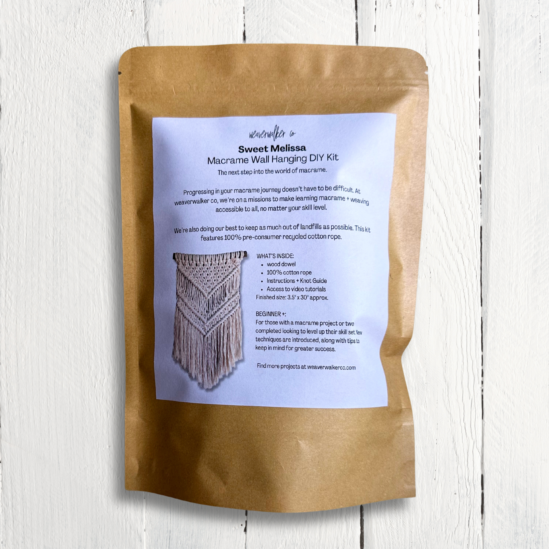 weaverwalker co - Wholesale DIY Craft Kit - Beginner+ Macrame DIY kit [Sweet Melissa]2