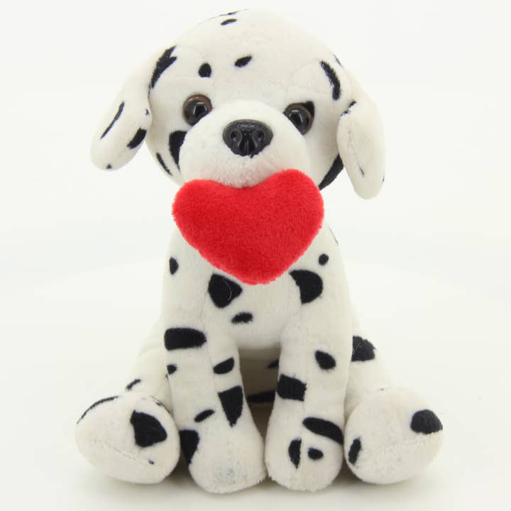 10″ Valentine Dalmatian Holding a Red Heart | Stuffed Animal for wholesale by Plushland