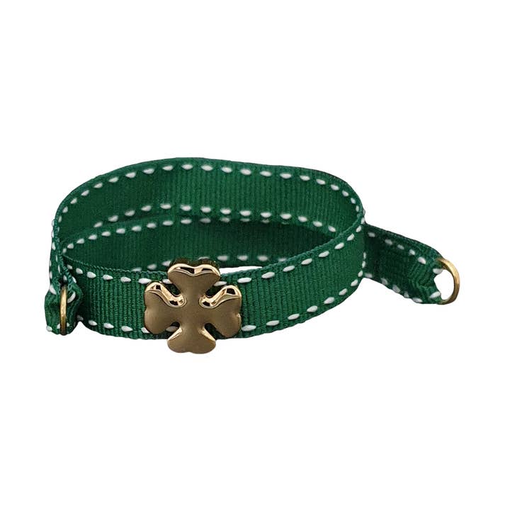 GROEN GOUDEN VIERBLADIGE KLAVER ARMBAND voor wholesale door Smartever Srl