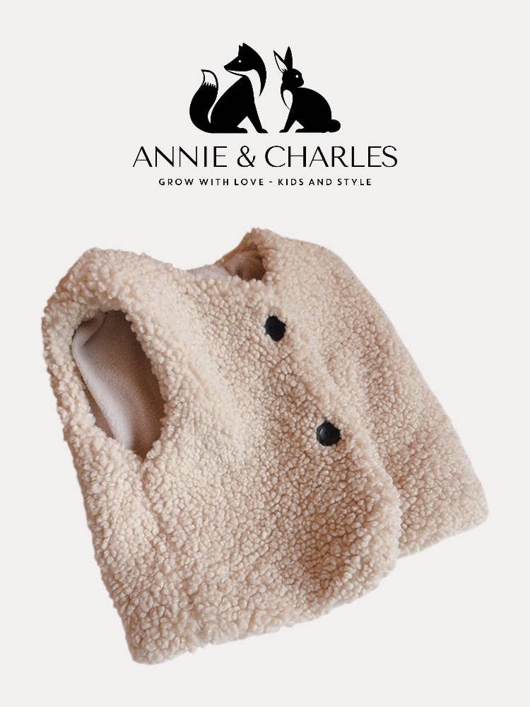 Annie & Charles – wholesale Outerwear Vest - Kids – Annie & Charles® Sheepskin Vest0
